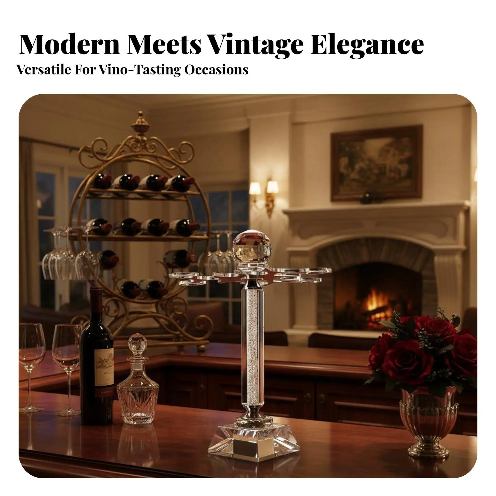 Rotating Beverage Glass Rack Elegant European Design Rotating Beverage Glass