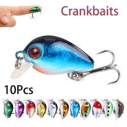 Lot d'appâts artificiels durs pour la pêche en mer, pack de leurres pour attraper des poissons tels que les brochets, les truites et les bars, matériel pour pêcher, 3cm, 1.6g, 10/8/5/3 pièces