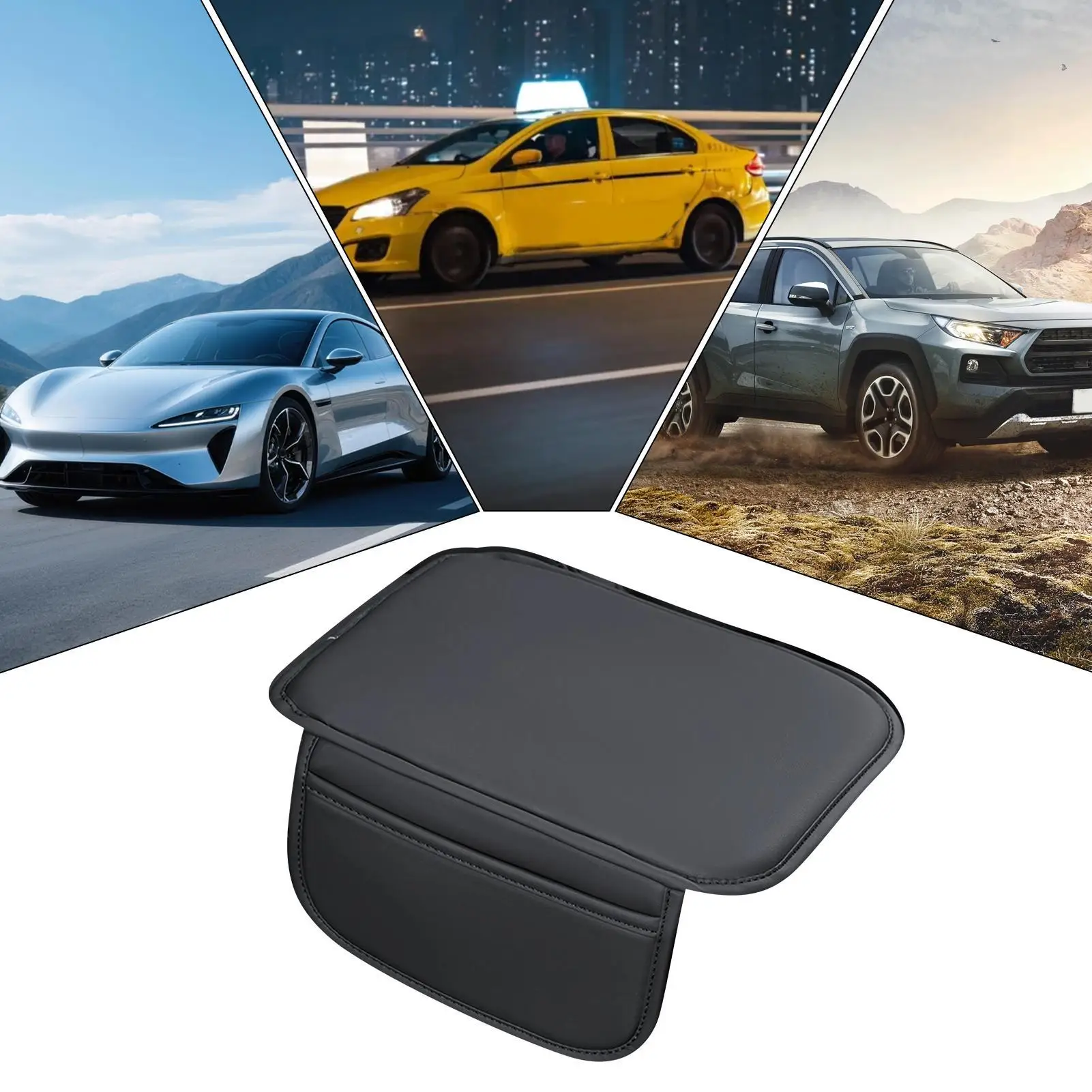 Console Cover Leather Universal Modern Storage Organizer Middle Console Cover Car Accessories For Truck SUV MPV RV Sedan Van