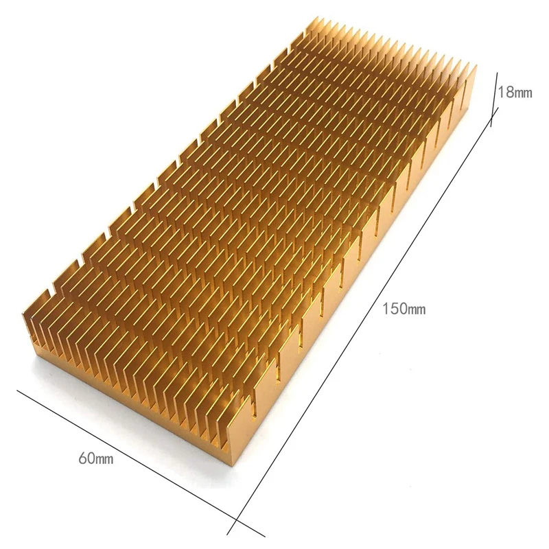 Módulo de resfriamento, 5.9x2.36x0.7 Polegada dissipador de calor de alumínio aleta do refrigerador para transistor amplificador led de alta potência