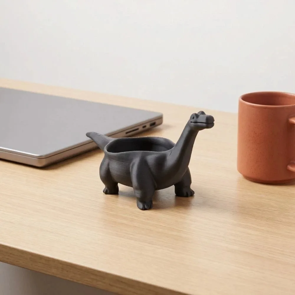 Animal Figurine 3D Printed Dinosaur Flowerpot Desktop Decoration Ornaments Mini Flower Pot Funny Small Storage Gift