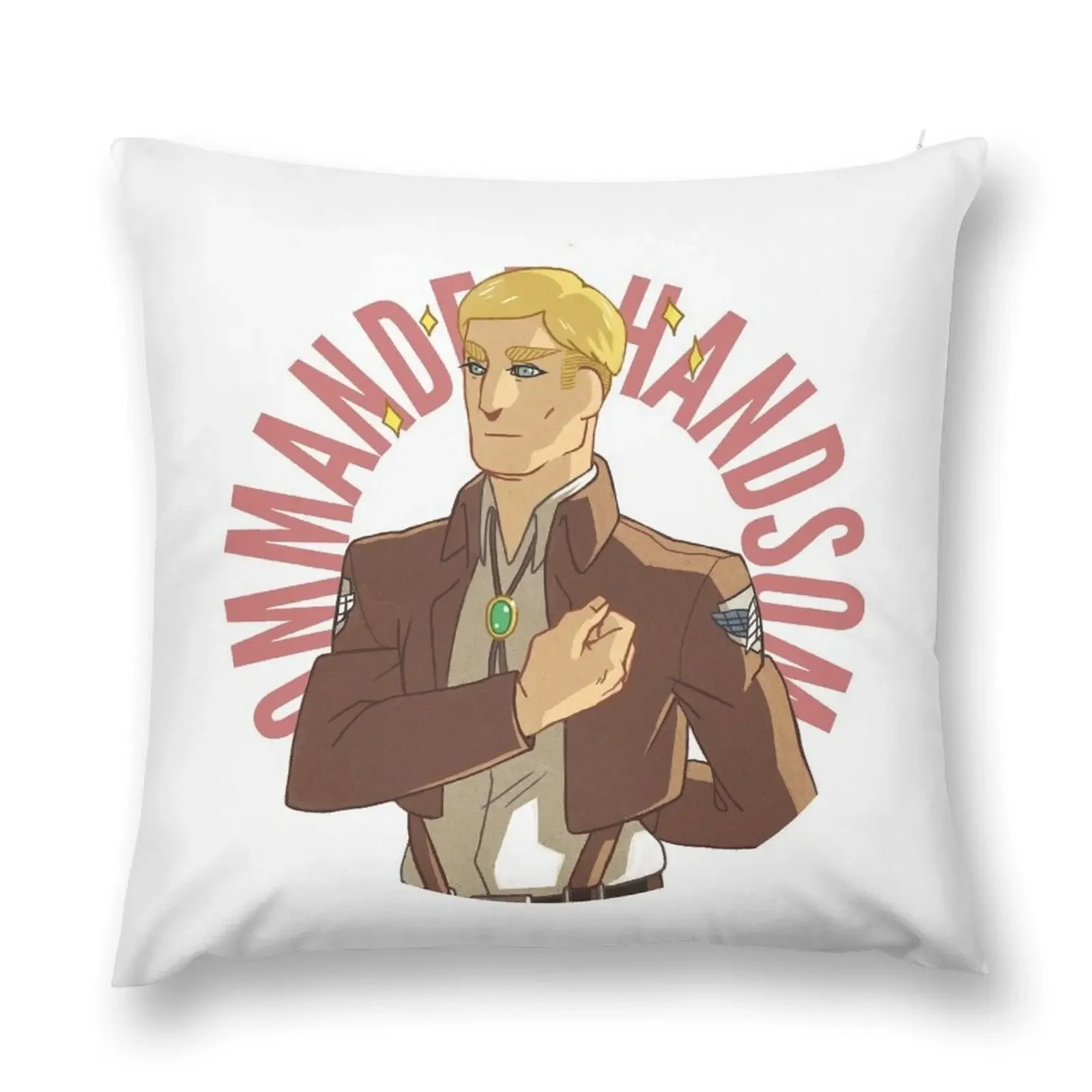 Erwin button - Commander Handsome Throw Pillow Sofa Cushions Covers christmas decorations for home 2025 pillow