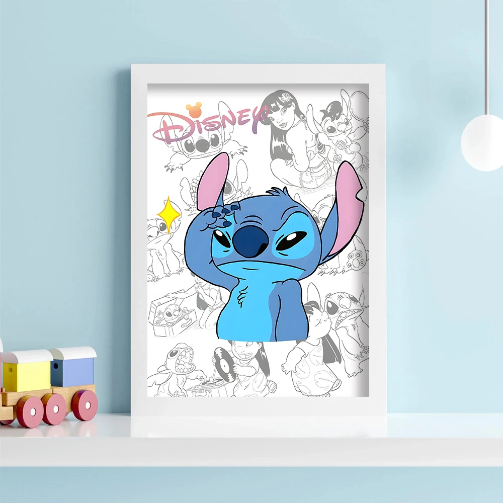 MINISO Disney Stitch Cartoon Comic Characters Wall Art Poster HD Canvas Painting Print Pictures Kids Room Mural Home Decoration