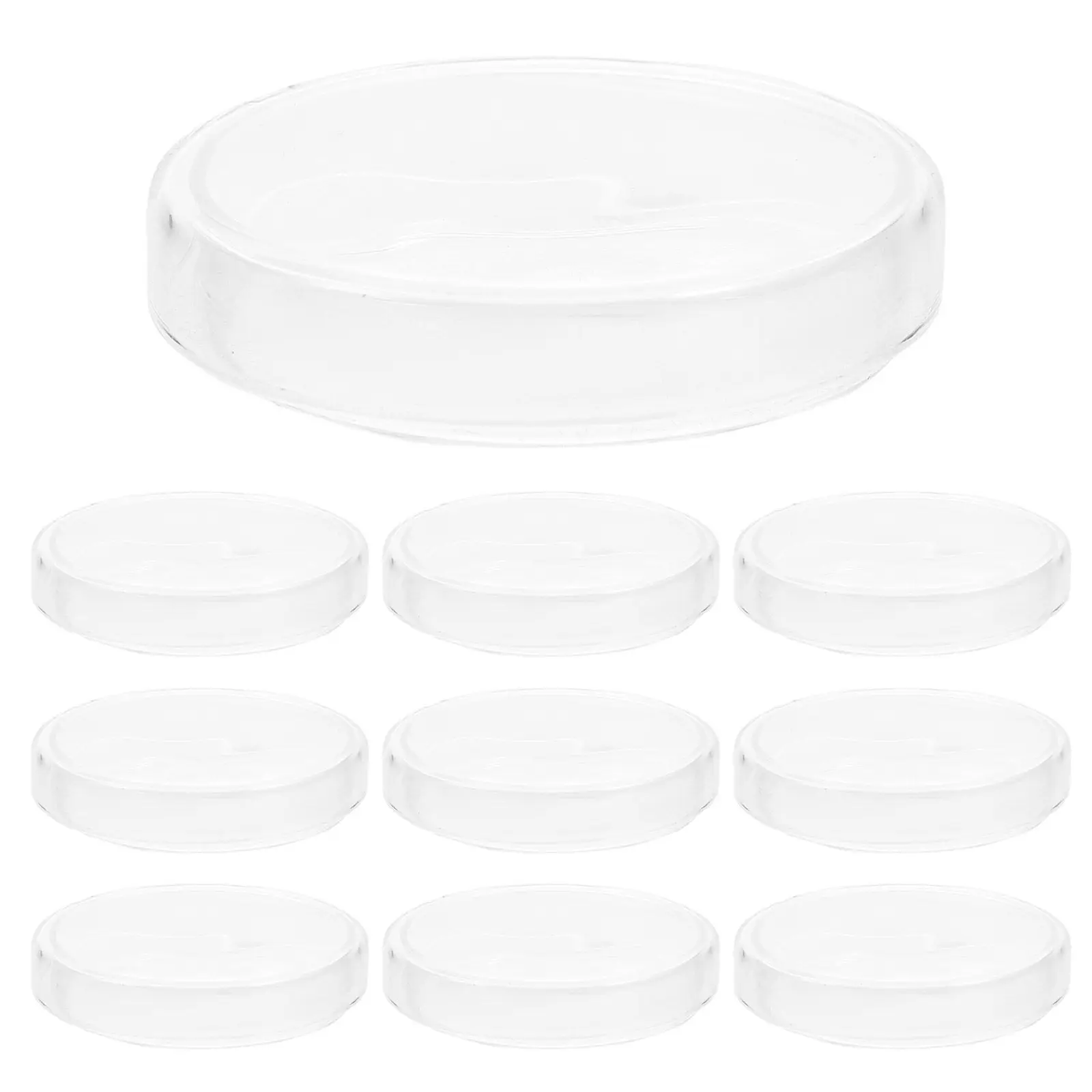 

10Pcs Glass Petri Dishes 90mm Reusable High Temperature Resistant Borosilicate Plates Cell Growth Microbial Use