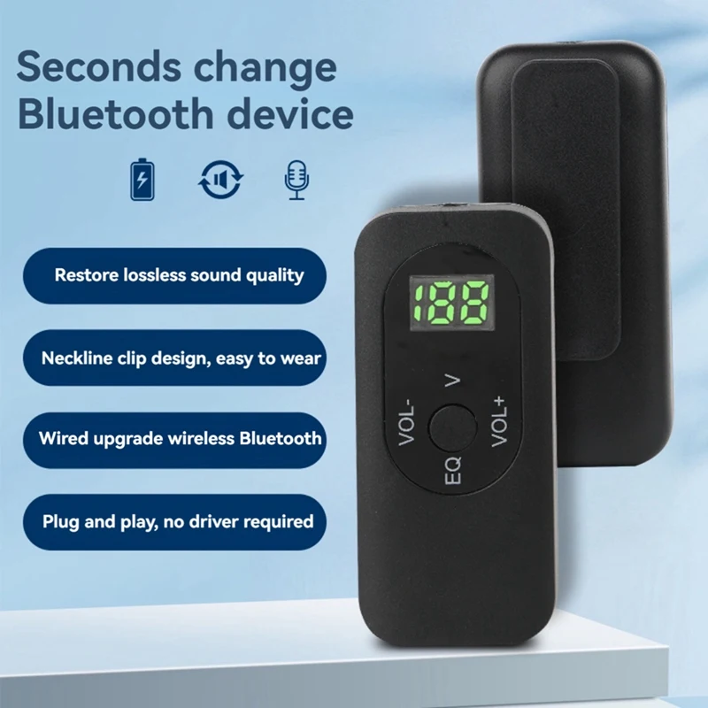 RISE-5.1 Bluetooth-ontvangeradapter Lavalier Bluetooth-ontvanger voor hoofdtelefoon Luidsprekers Auto Home Stereosysteem