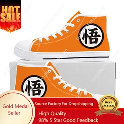 Hot Dragon Master Goku Logo High Top Sneakers High Quality Mens Womens Teenager Canvas Sneaker Casual Couple Shoes Custom Shoe