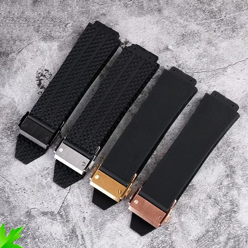 26X19mm 24X17mm حزام ساعة سيليكون ل Hublot BIG BANG المطاط ساعة رجالي الفرقة مقاوم للماء للرجال النساء معصمه سوار