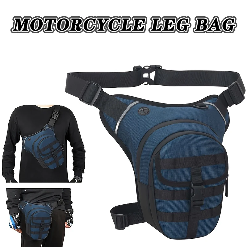 

Tactical Motorcycle Leg Bag Adjustable Strap Durable Polyester Large Capacity Multifunctional bag for Hiking/Biking Adventures