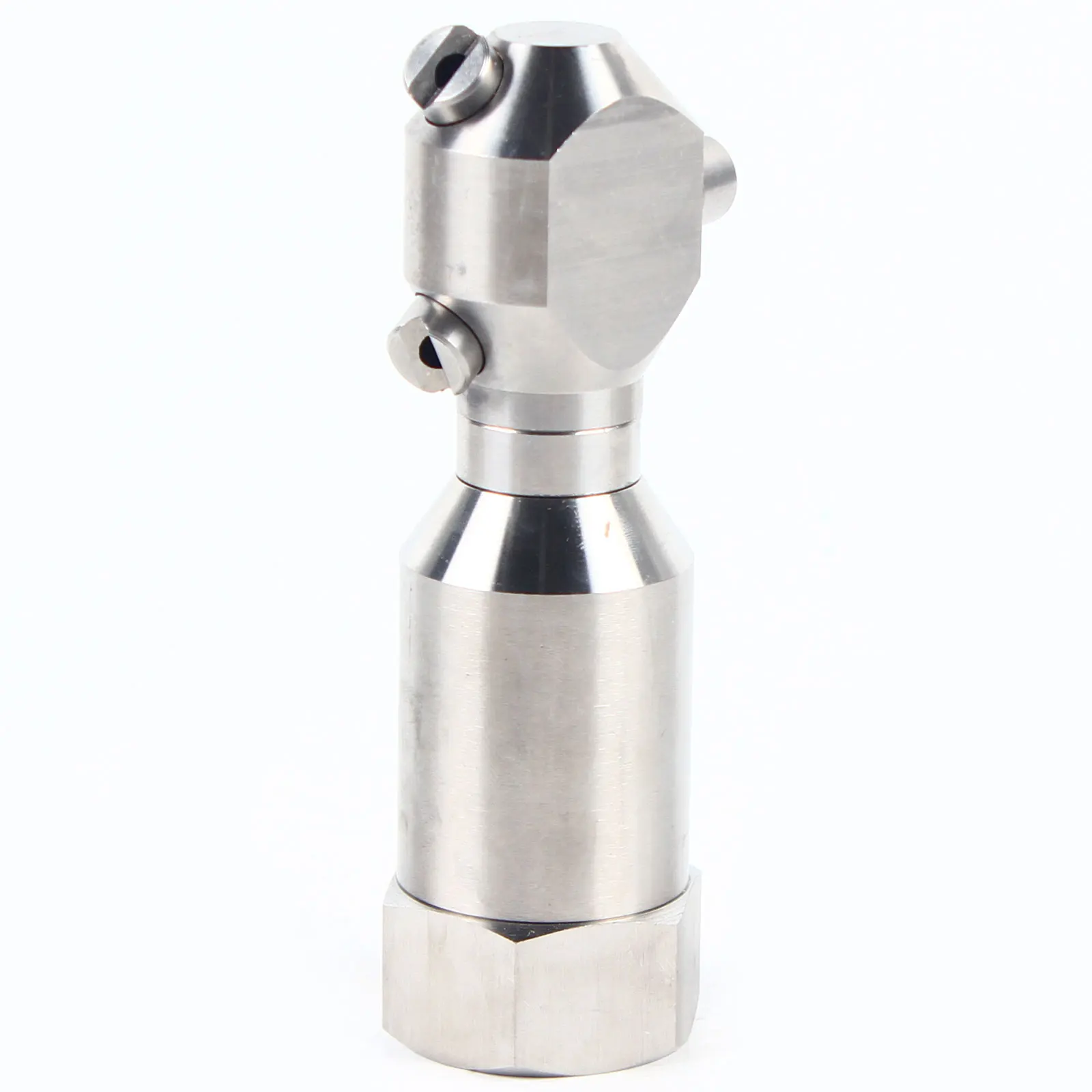 360° Rotating Stainless Steel Cleaning Nozzle - 1" Thread for Industrial Container and Pipeline Washing