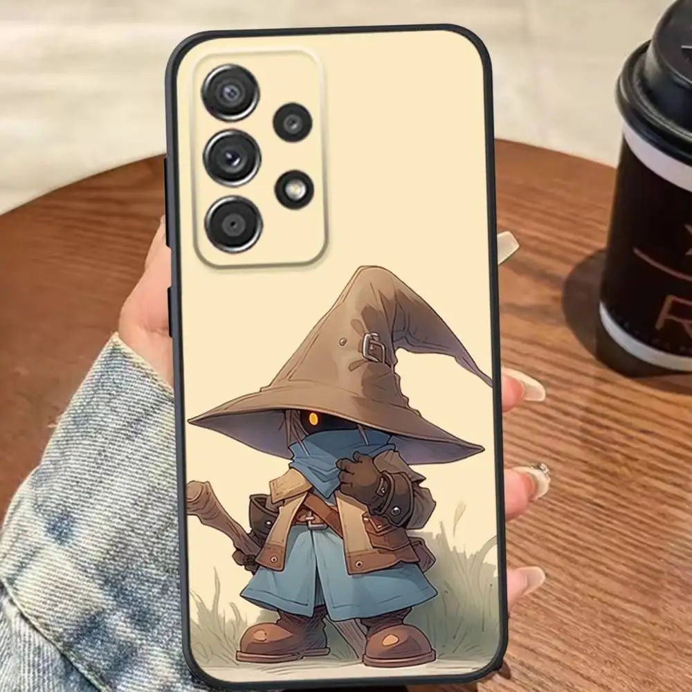 F-Finals Game F-Fantasy V-Vivi Capa de telefone para Samsung S25, S24, S21, S22, S23, S30, Ultra, S20, Plus, Fe, Lite, Note, 10,9,5G Capa preta