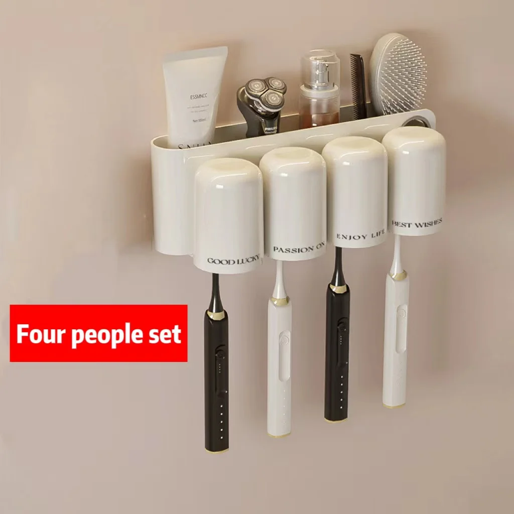 Toothbrush shelf toilet hanger, toothpaste hanger, mouthwash cup, bathroom organize, dental cylinder holder, brushing wall