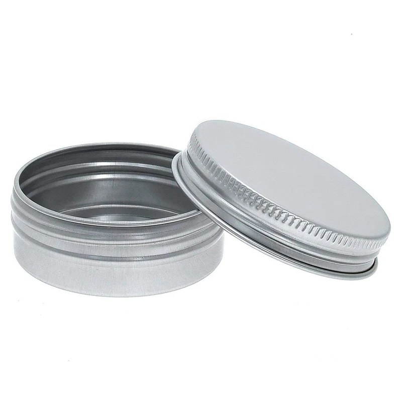 80X Screw Top Round Aluminum Tins Cans - Aluminum Screw Lid Round Tin Container Bottle