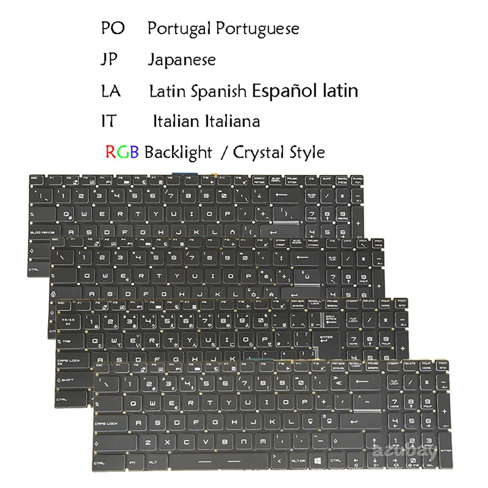 

La испанская португальская итальянская японская клавиатура ноутбука для msi gs60 gs70 gt72 ws60 ge72 ge62 ws72 wt72 gt72s gs72 ge62vr ge72vr ge62mvr ge72mvr Gs63vr gs73vr gt62vr gt72vr gt73vr gt73evr rgb подсветка