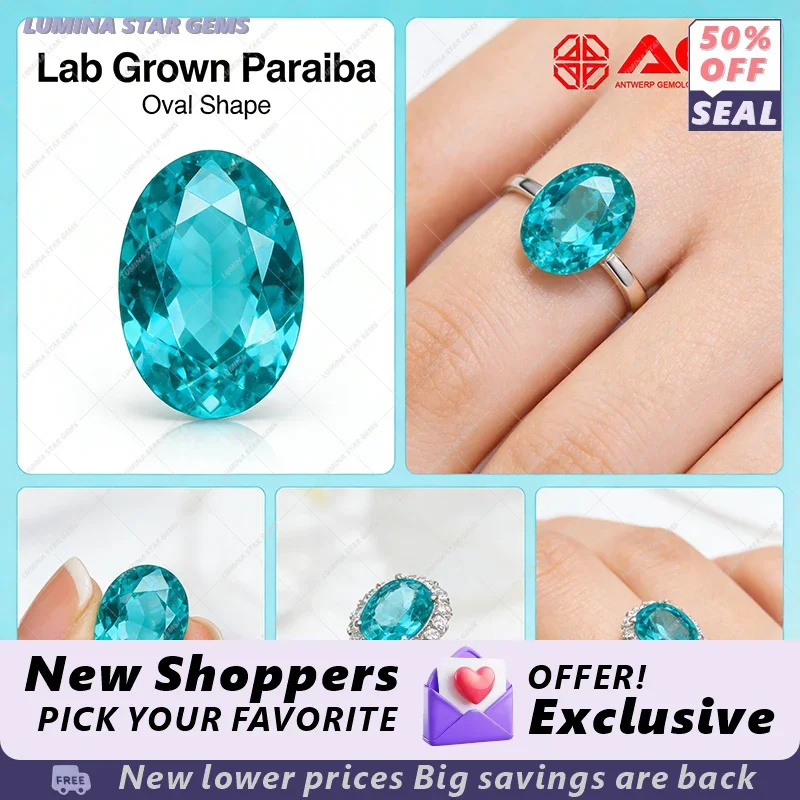 

lab Grown Paraiba Gemstone for DIY Jewelry Making Emerald Cut Inlay Ring Necklace Bracelet AGL Certified for Advanced Craft