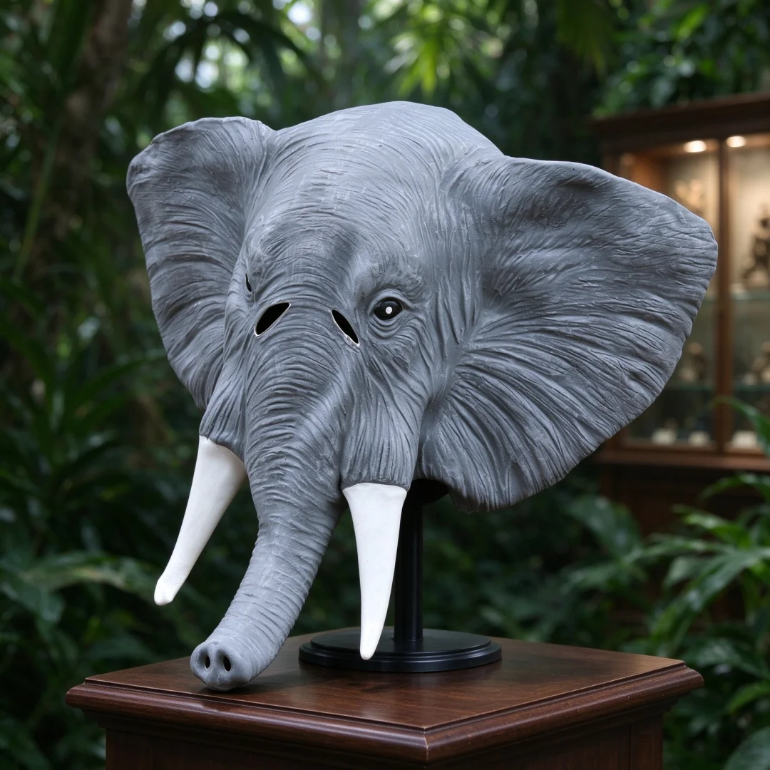 Elephant Mask Realistic Animal Headgear For Halloween Masquerade Carnival Party Cosplay Costume Decorations