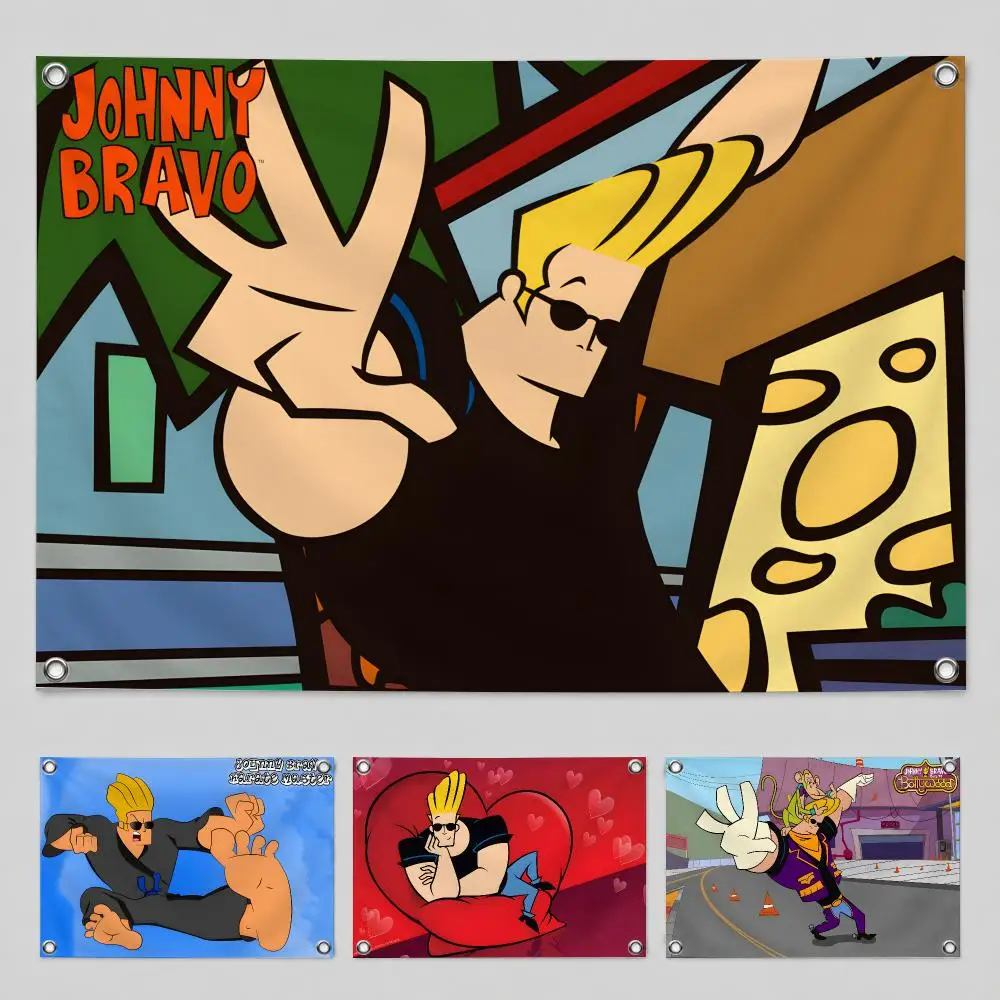 Anime J-Johnny Bravo Flags Suitable For Party Club Outdoor Interior Wall Decoration Banner Fans Gift
