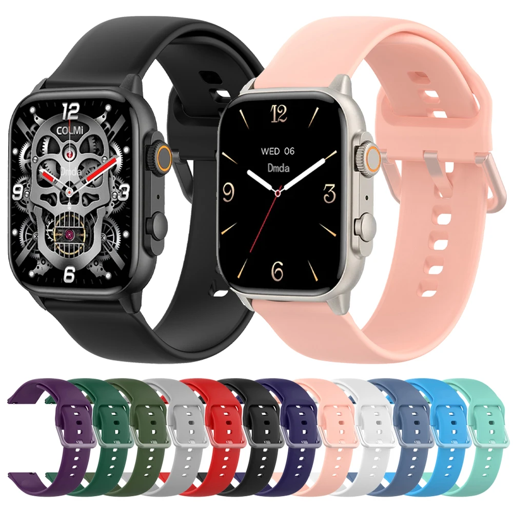 20mm 22mm Silikon Uhrenarmbänder Für COLMI P71 Sport Band Für COLMI M42/C81 C60 C61/I31/P68 P73/P28