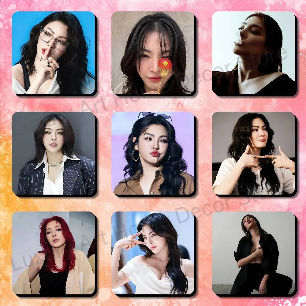 F-Faye P-Peraya M-Malisorn Fridge Freezer Refrigerator Magnets Metal Cabinet Dimensions 75x75mm Magnetic Sticker Cover Home