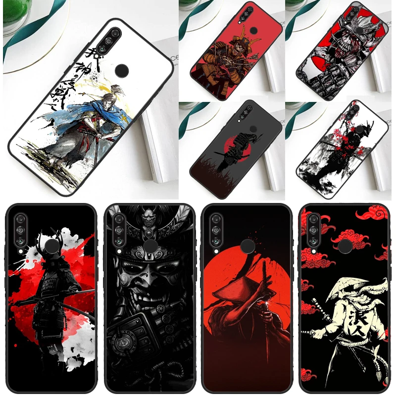 Japanese Samurai Warrior For Huawei P30 Pro P60 P50 P20 P40 P Smart Nova 9 5T Honor Magic 5 Lite X8 X9 a 50 70 Case