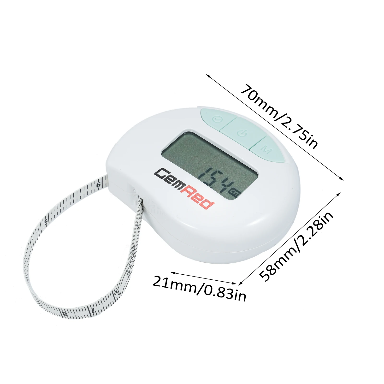 GemRed Smart Tape Measure Body Measuring Tape for Weight Loss BT Body Measurement Tape with App Body Fat Measurement Device