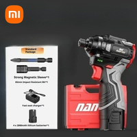 Xiaomi Nanwei Brushless Lithium Electric Impact Drill Multifunction Screwdrivers Rechargeable Impact Driver Electric Drill Tools