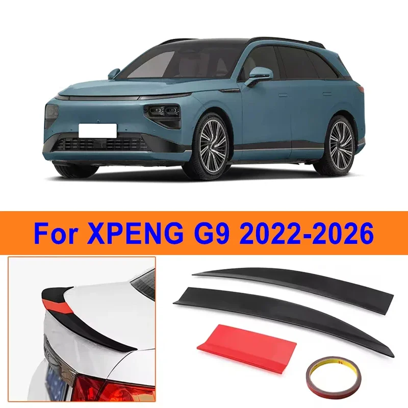 

For XPENG G9 2022-2026 3-Section ABS Rear Trunk Spoiler 115-125cm Adjustable Sports Decor Top Wing Car Exterior Parts