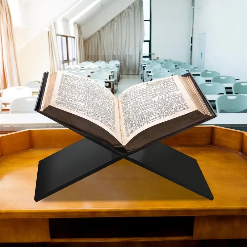 Open Book Display Stand X Type Reading Stand For Open Closed Books Black Reading Bookstand Display Open Holder For Bible