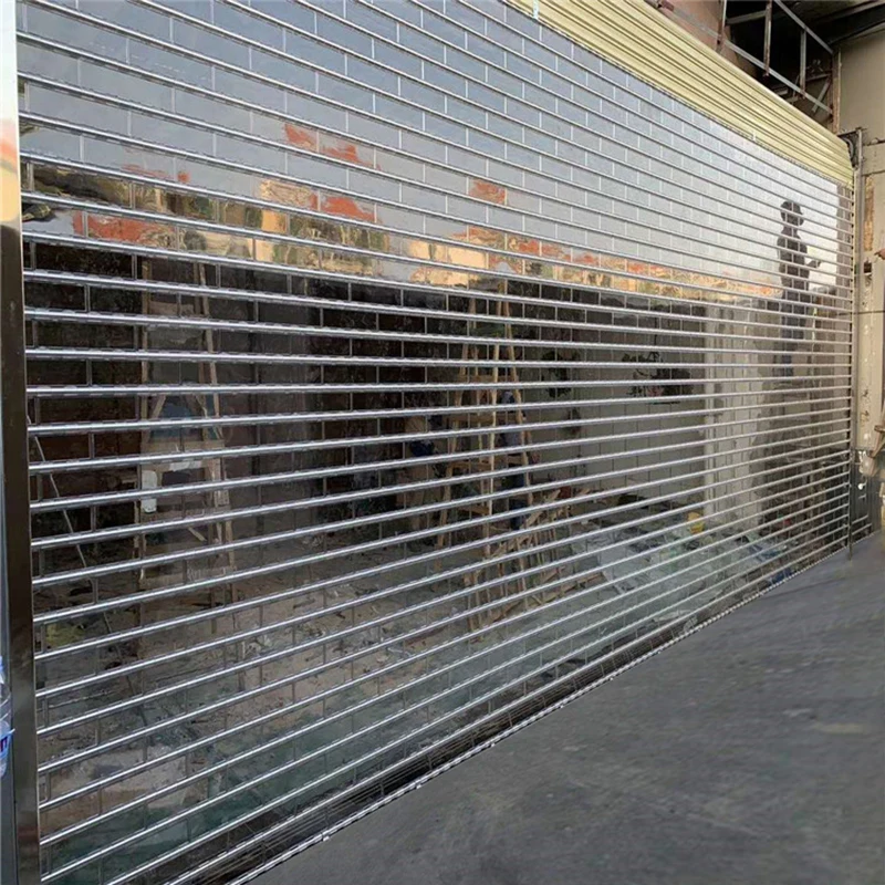 Custom Clear PVC Folding Rolling Shutter Door Modern Finished Surface Industrial Rolling Door For Workshop Garage Wareho