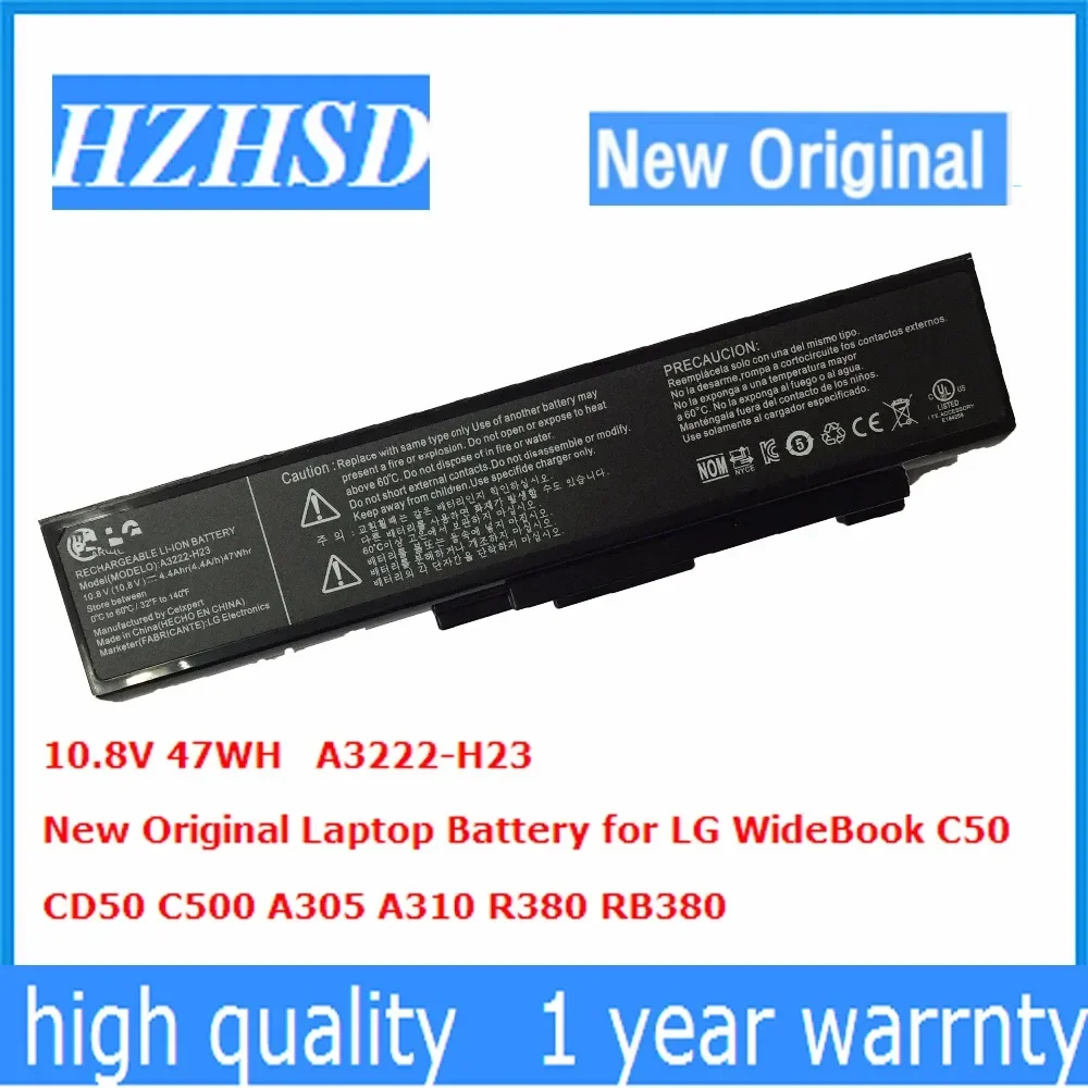 

10.8V 47WH New Original A3222-H23 Laptop Battery for LG WideBook C50 CD50 C500 A305 A310 R380 RB380