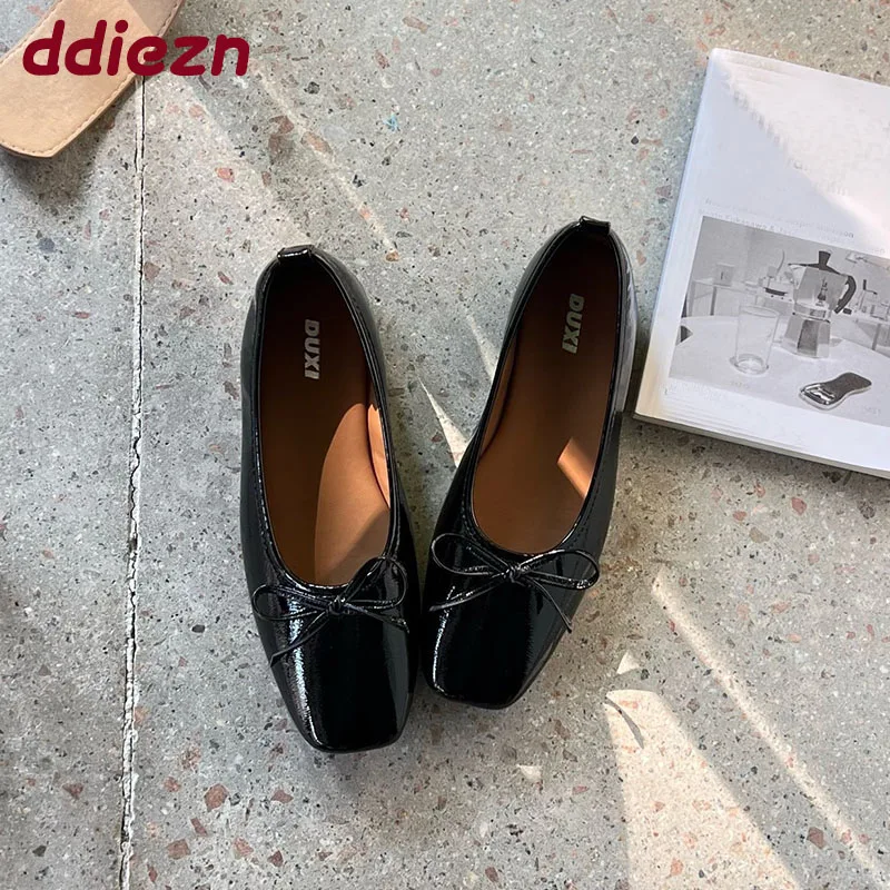 

Spring Autumn Female Slip On Footwear Flats With Shoes For Ladies 2025 New Round Toe Fashion Shallow Women Ballet Flats Shoes