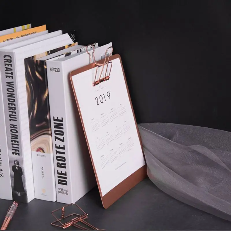 Металлический планшет для письма, папки для файлов, держатель для документов, школьные канцелярские принадлежности, подарки