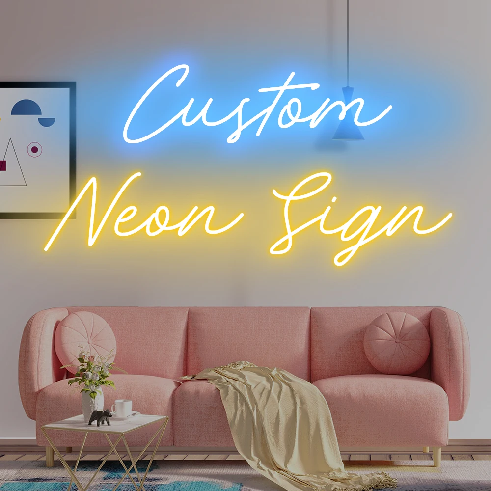 Customizable Neon Name Sign LED Light for Wedding Party Bar Bedroom Wall Decor with Dimmer Personalized Advertisement Artwork