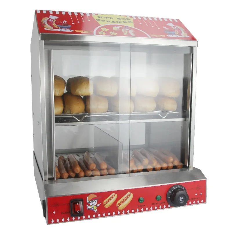

Hot dog steamer and bun warmer
