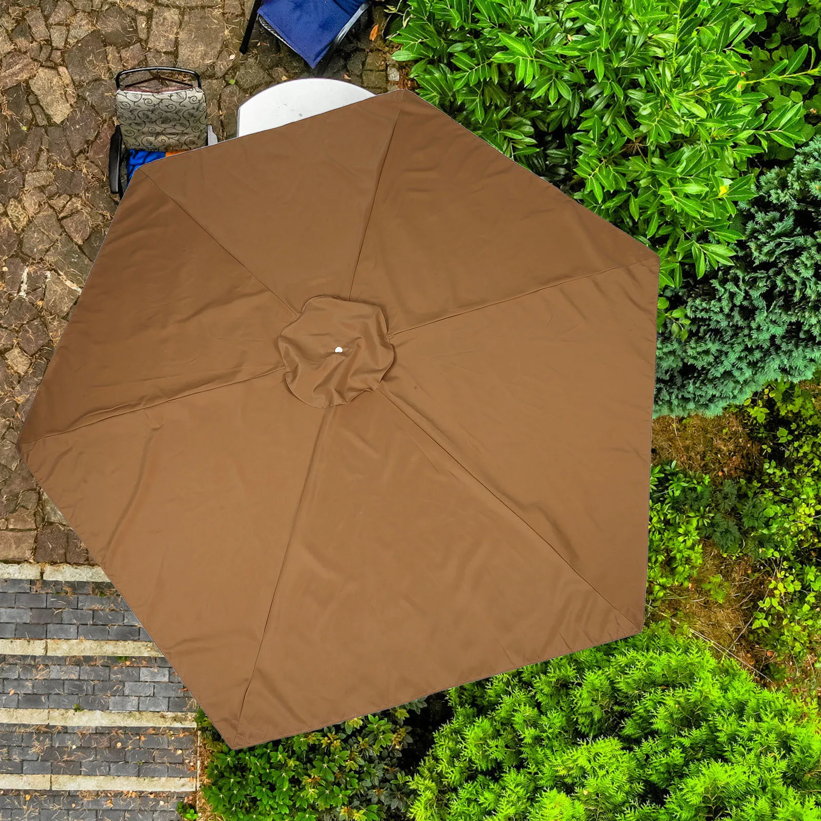 

Outdoor Patio Umbrella Replacement Canopy Waterproof Polyester Cover Cloth Sunshade Rain Protection Garden Beach Market