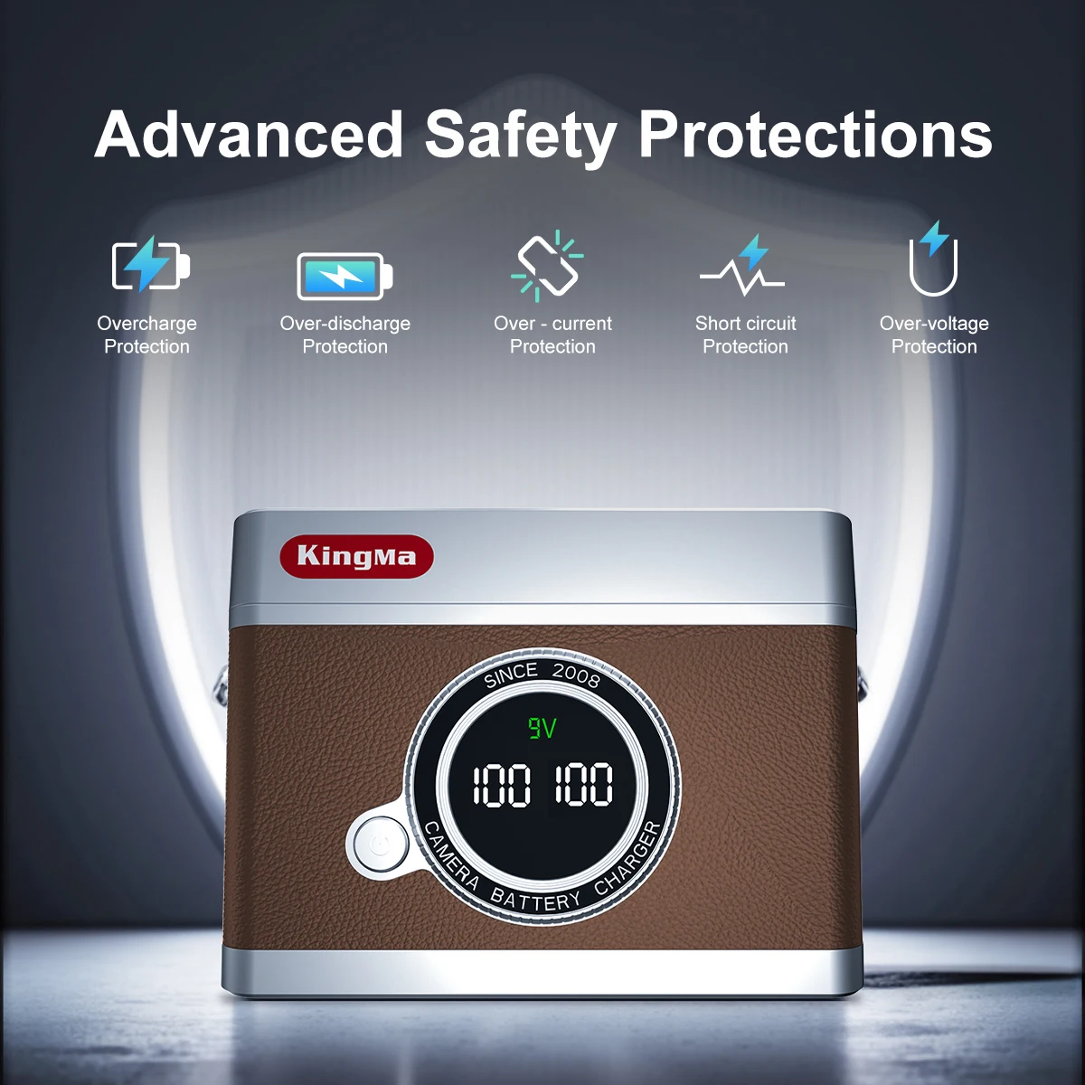 

18W PD Fast Charger for NP-W126S, Dual Slot Storage Case with Smart Digital Display, for Fujifilm X-S10, X-T30 II, X-T3, X-E4