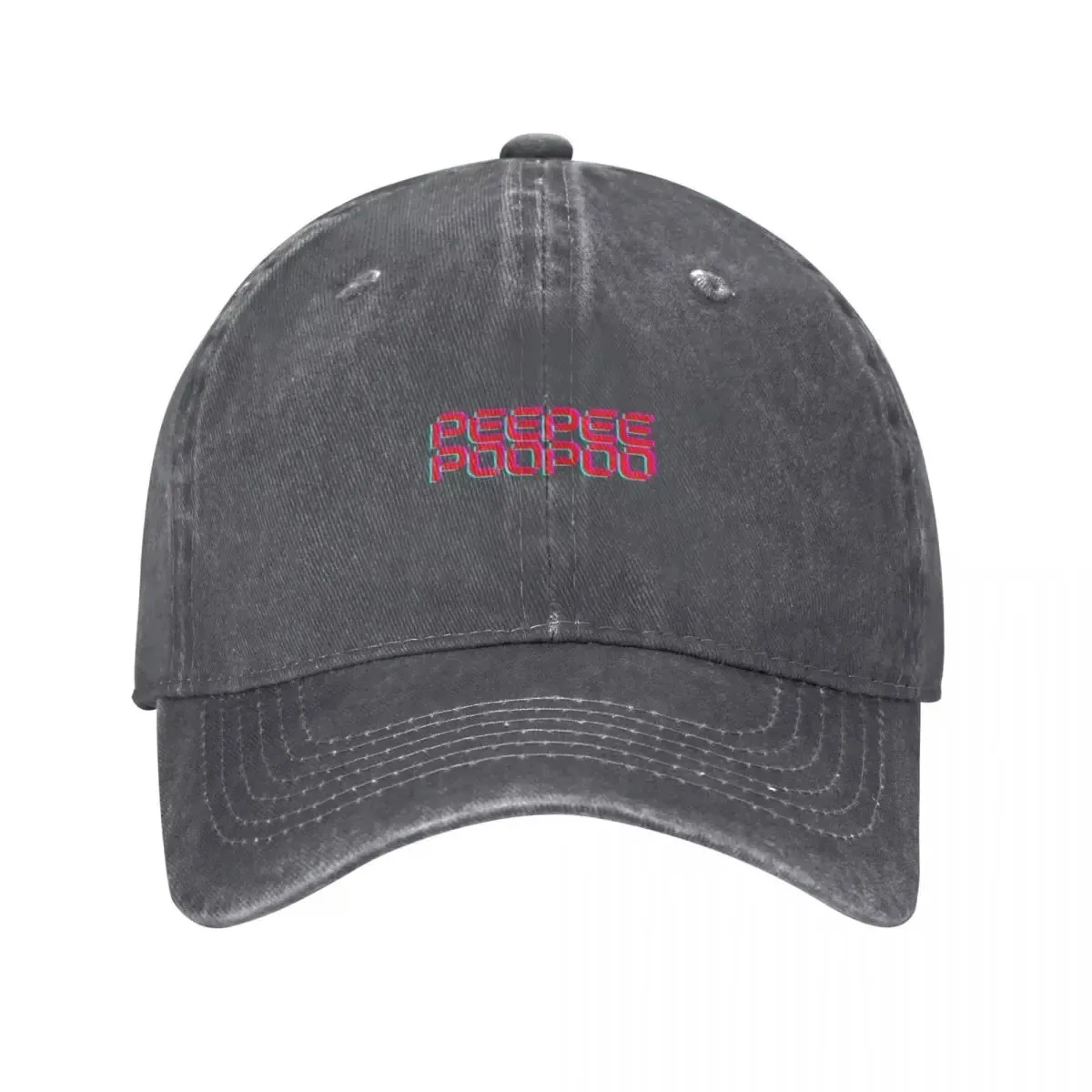Pee Pee Poo Poo Baseball Cap Washed Denim Hat Funny Meme Vintage Adjustable Snapback Unisex Streetwear Sun Hat for All Seasons