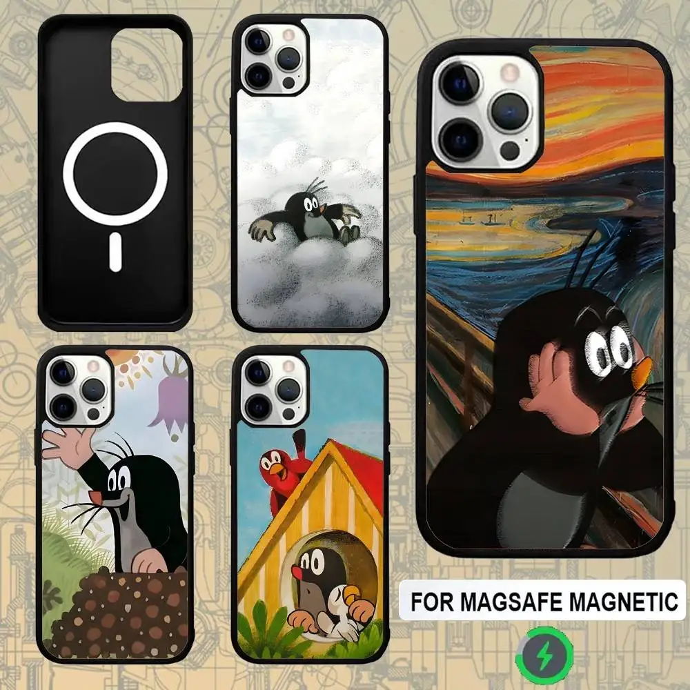 

Cartoon L-Little Mole Phone Case For IPhone 17,16,15,Pro,Max,Air,14,Plus,13,12,11 Magesafe Wireless Charge Cover