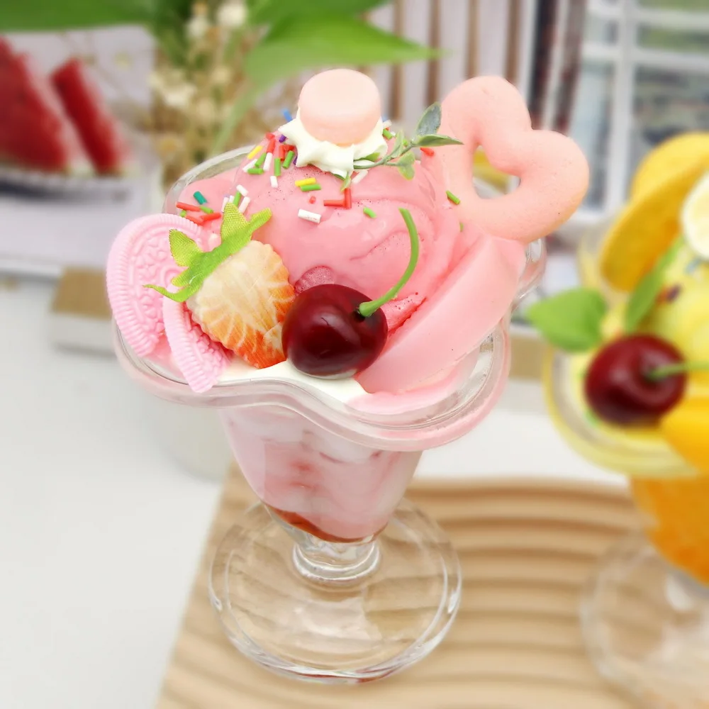 Fake Fruit Pudding Cup Jelly Cups Dessert Cups Clear Slanted Appetizer Cup For Cake Shop