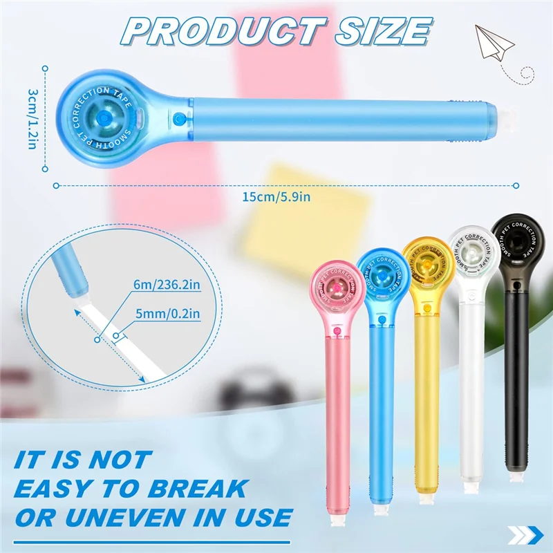 قلم تصحيح متعدد الألوان ، شريط تصحيح أبيض ، لوازم مكتبية ، أدوات تصحيح الأخطاء ، 10