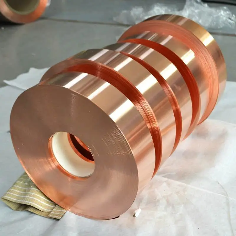 Thick 0.01/0.02/0.03/0.04/0.05/0.06/0.08/0.09/0.1/0.15-1mm T2 Pure Coppers Cu Metal Sheet Foil Plate Width 5-300mm