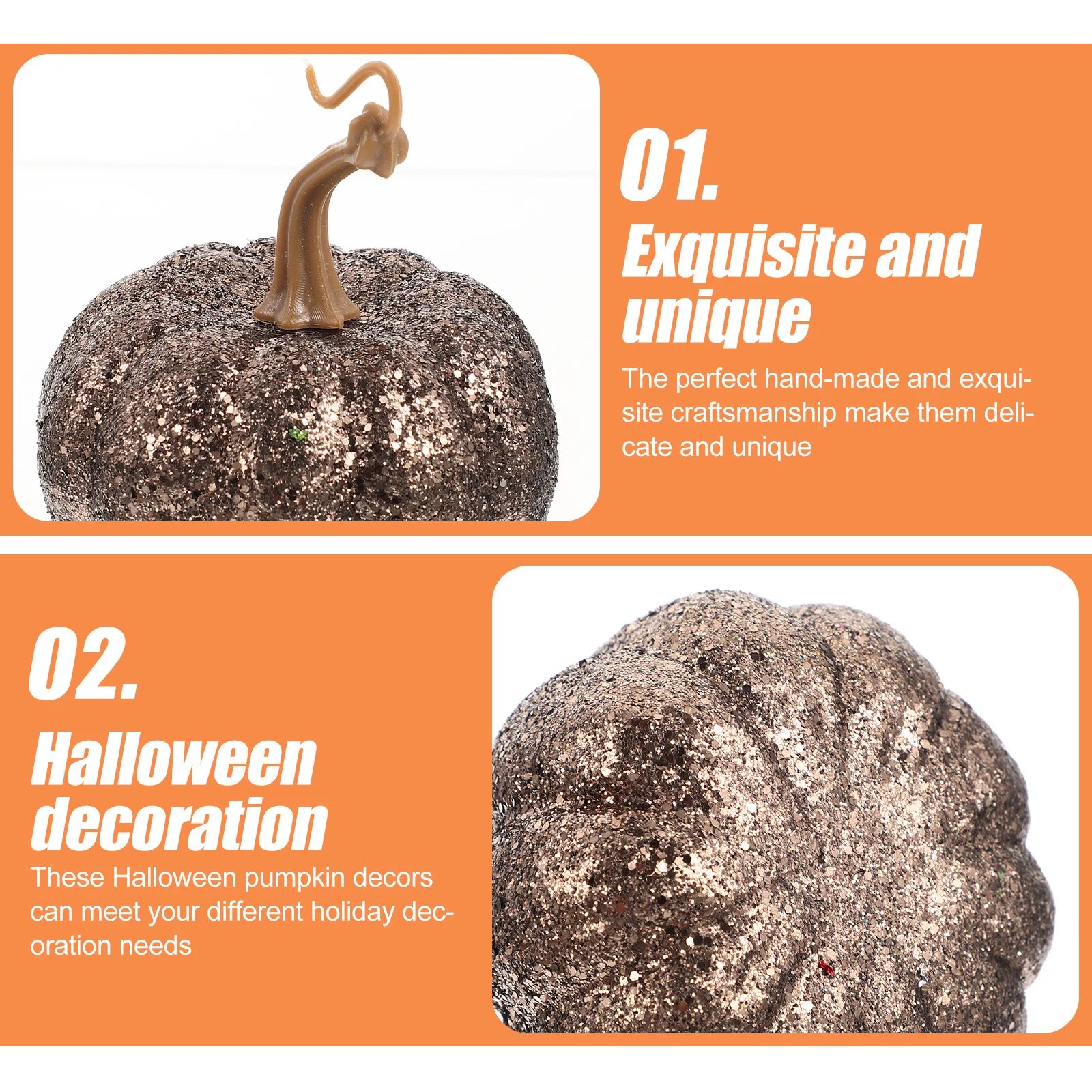 

6pcs Simulated Foam Pumpkin Hanging Decor Halloween Pumpkins Ornaments Party Supplies Festival Decor Craft Centerpiece