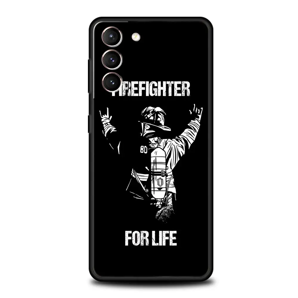 Firefighter Heroes Fireman Phone Case For Samsung Galaxy S24 S23 S22 5G S20 Ultra S21 FE S10 S9 Plus S10E S8 Lite 20 Soft Cover