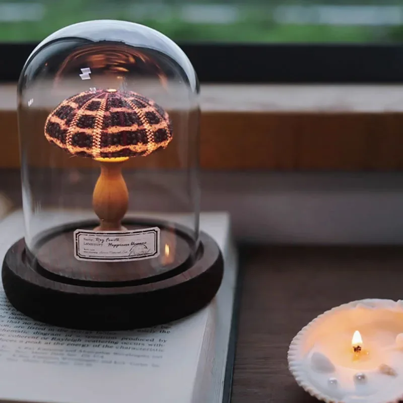 Shell Sea Urchin Lamp Study Desk Conch Decoration Ornament Indoor Bedside Night Light Handmade Diy Material Package Holiday Gift - Image 4