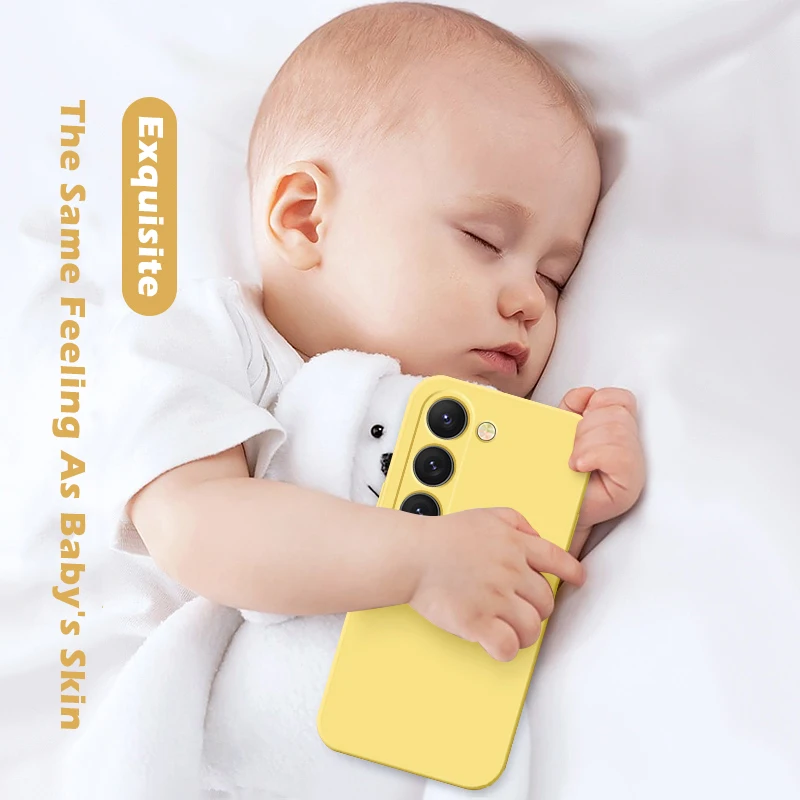 Funda cuadrada de silicona líquida para Samsung Galaxy S26 S25 S24 S23 S22 Ultra Plus S26Ultra, cubierta suave 3