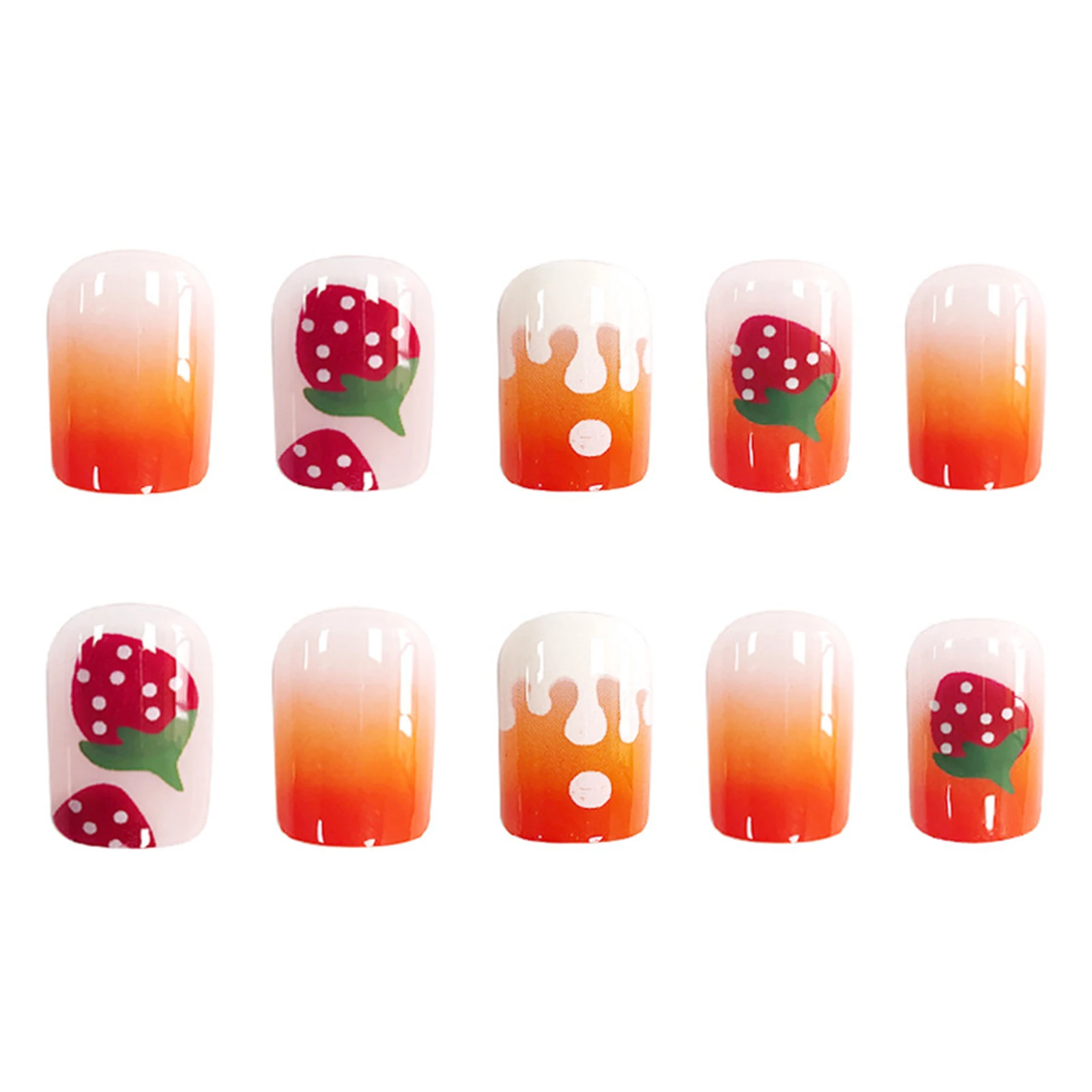 

네일파츠 False Nails Artificial Fake Short Fingernails Nail Full Cover Nail Art Salon DIY For Women