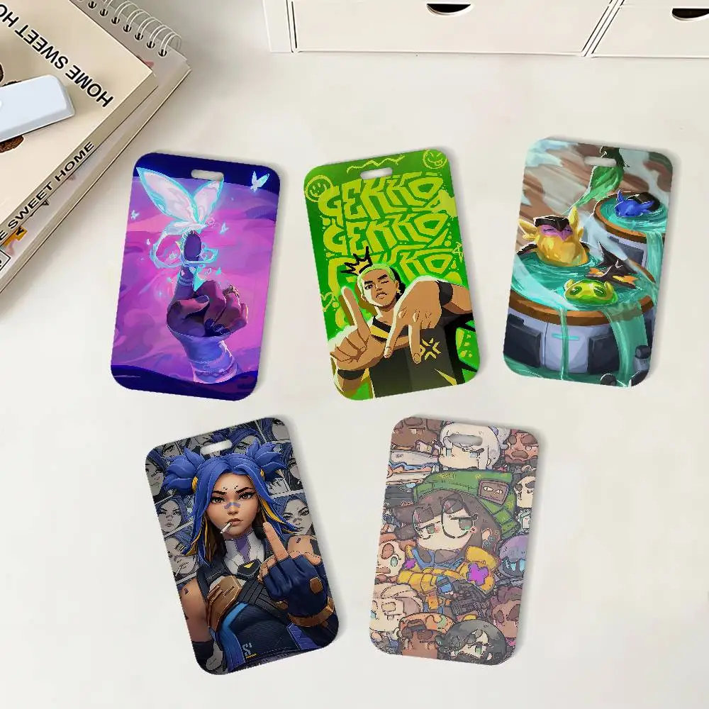 Game V-VALORANTS ID Badge Card Holder Lanyard Kids Credit Card Case Neck Strap Door Card Holder Credentials Gift