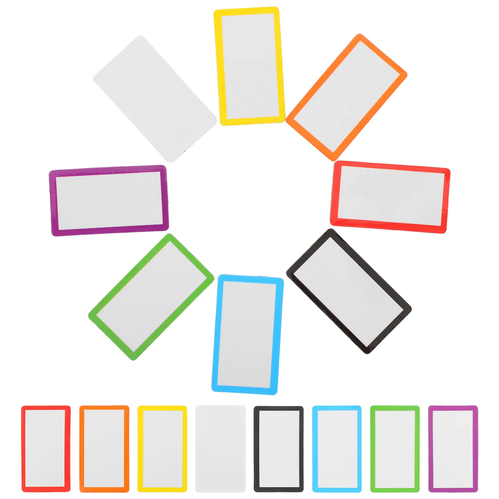 40 قطعة علامات الأسماء المغناطيسية تسميات الحدود الملونة الجافة محو قابلة لإعادة الاستخدام للثلاجة السبورة مكتب تنظيم المنزل شرائط #5