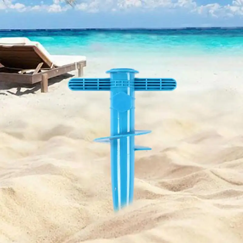 Umbrella Base Djustable Plastic Sun Beach Patio Umbrella Sand Ground Fixing Anchor Stand Portable Parasol Ground Anchor Holder