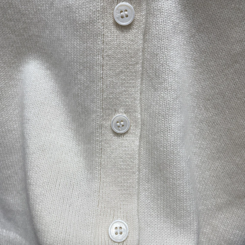 روان M559 رسالة الحب الجاكار سترة متماسكة الخامس الرقبة طويلة الأكمام زر الإناث سترة عادية مريحة سيدة الأعلى 2026 #6