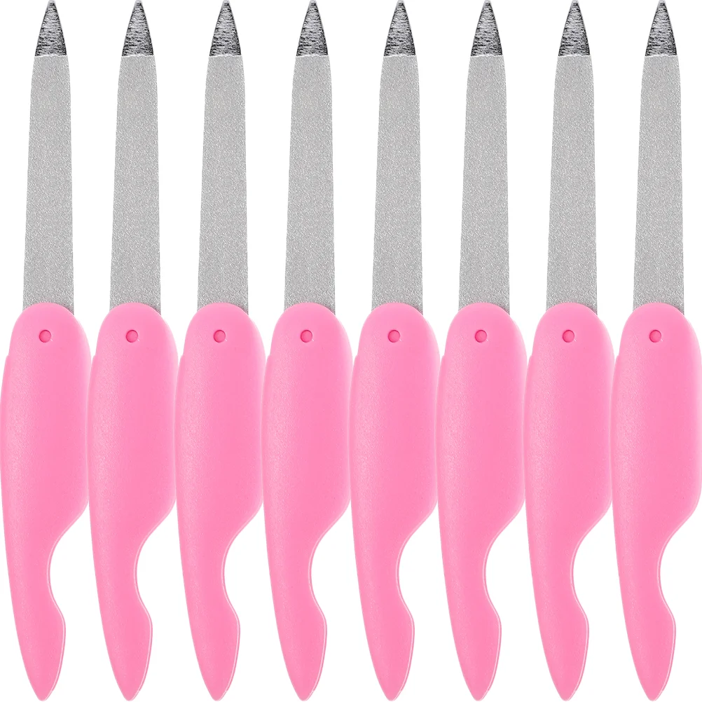 

Nail File Trim Folding Tools for Thick Toenails Double-sided Printing Files Pink Women's